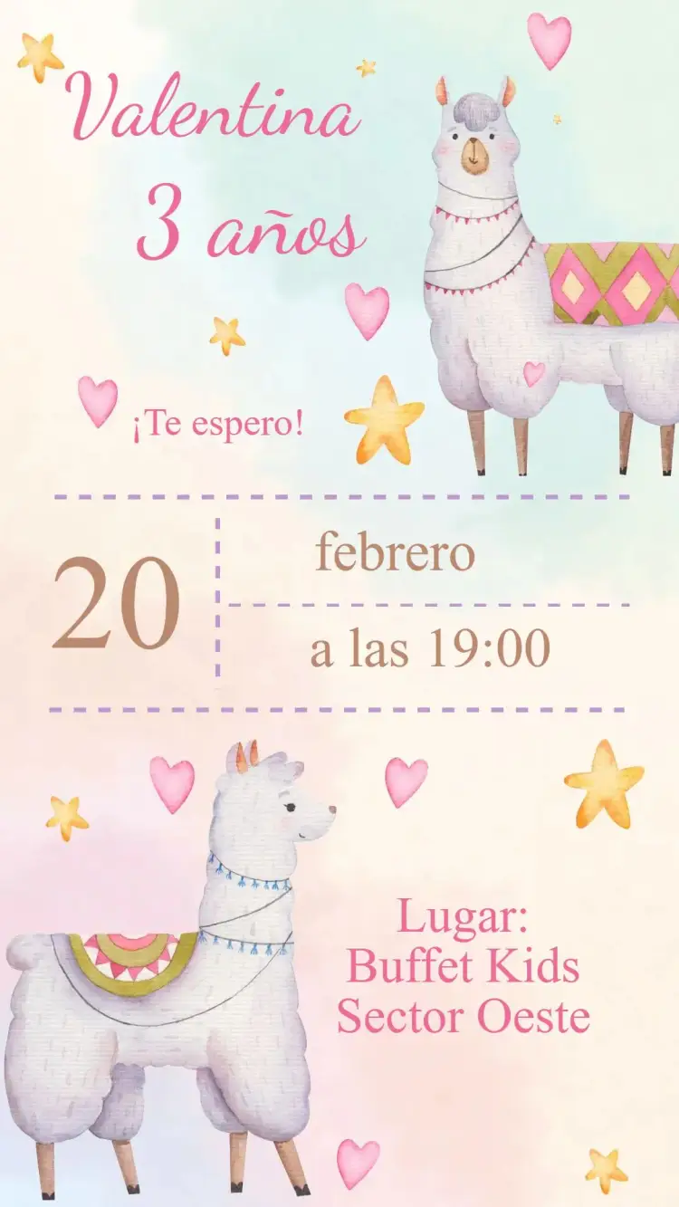 Invitación Llama
