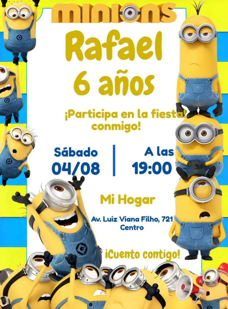 Invitación Minions Favorito