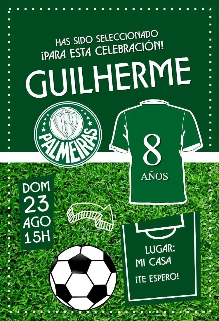Invitación Camiseta de Palmeiras