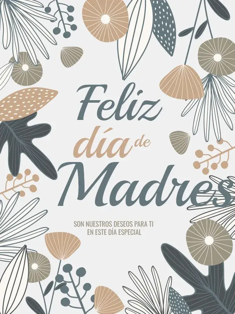 Invitación Como Hacer Tarjeta Día De La Madre Creativa Delicada Azul – tema Tarjeta floral, delicado, azul, beige, minimalista