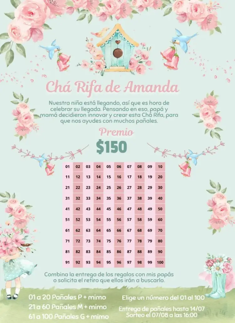 Invitación Jardín Encantado Botas y Flores editable y personalizable