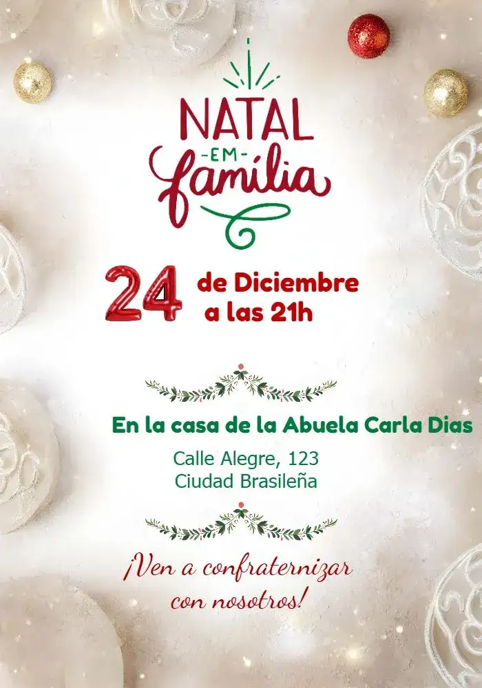 Invitación Decoración de Fiesta de Navidad – tema Fechas Conmemorativas dorado, minimalista, festivo, moderno, elegante, acogedor