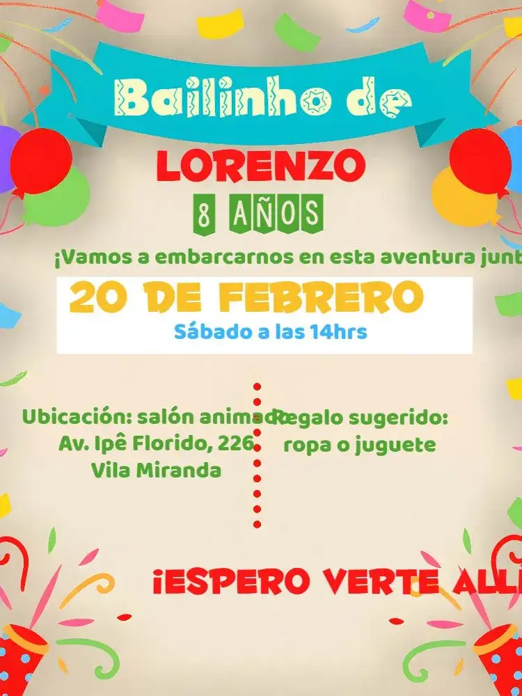 Invitación Baile De Carnaval Rosa – tema Fechas Conmemorativas colorido, festivo, juguetón, vibrante, divertido