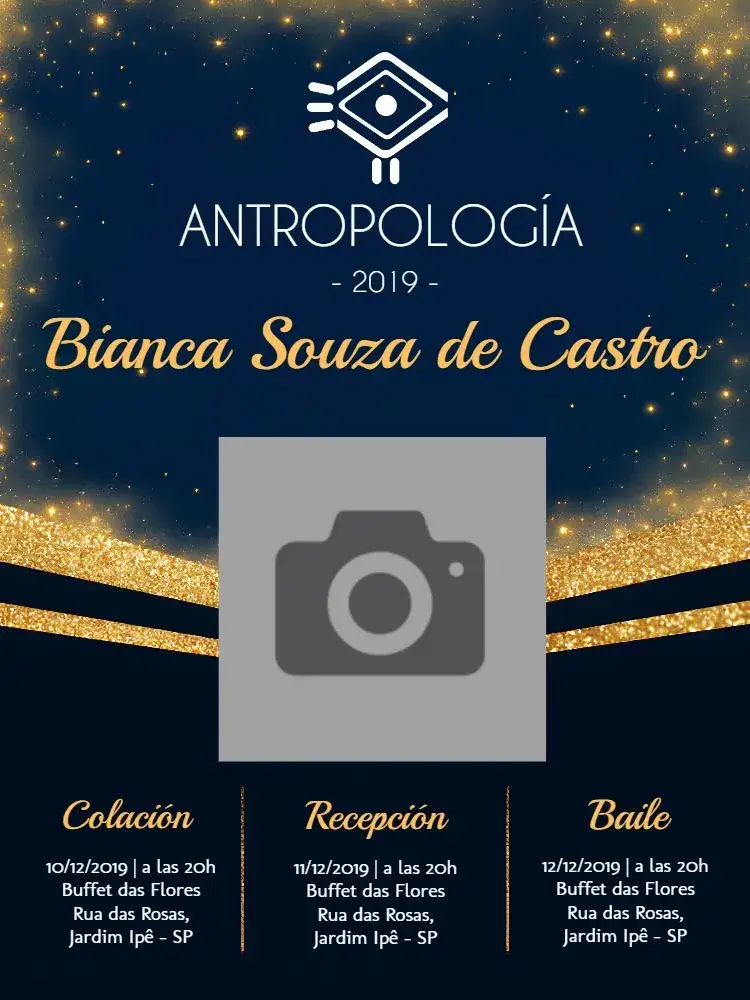 Invitación Graduación Antropología Con Foto Antropólogo editable y personalizable