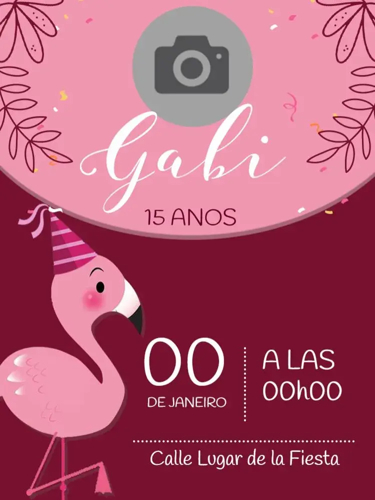 Invitación Flamingo Verano