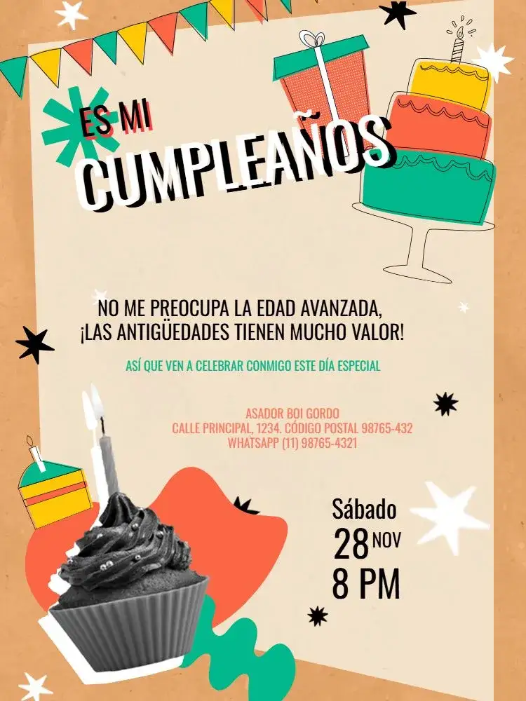 Invitación Diversión y Divertido Gracioso – tema Cumpleaños Infantil colorido, divertido, divertido, infantil, festivo
