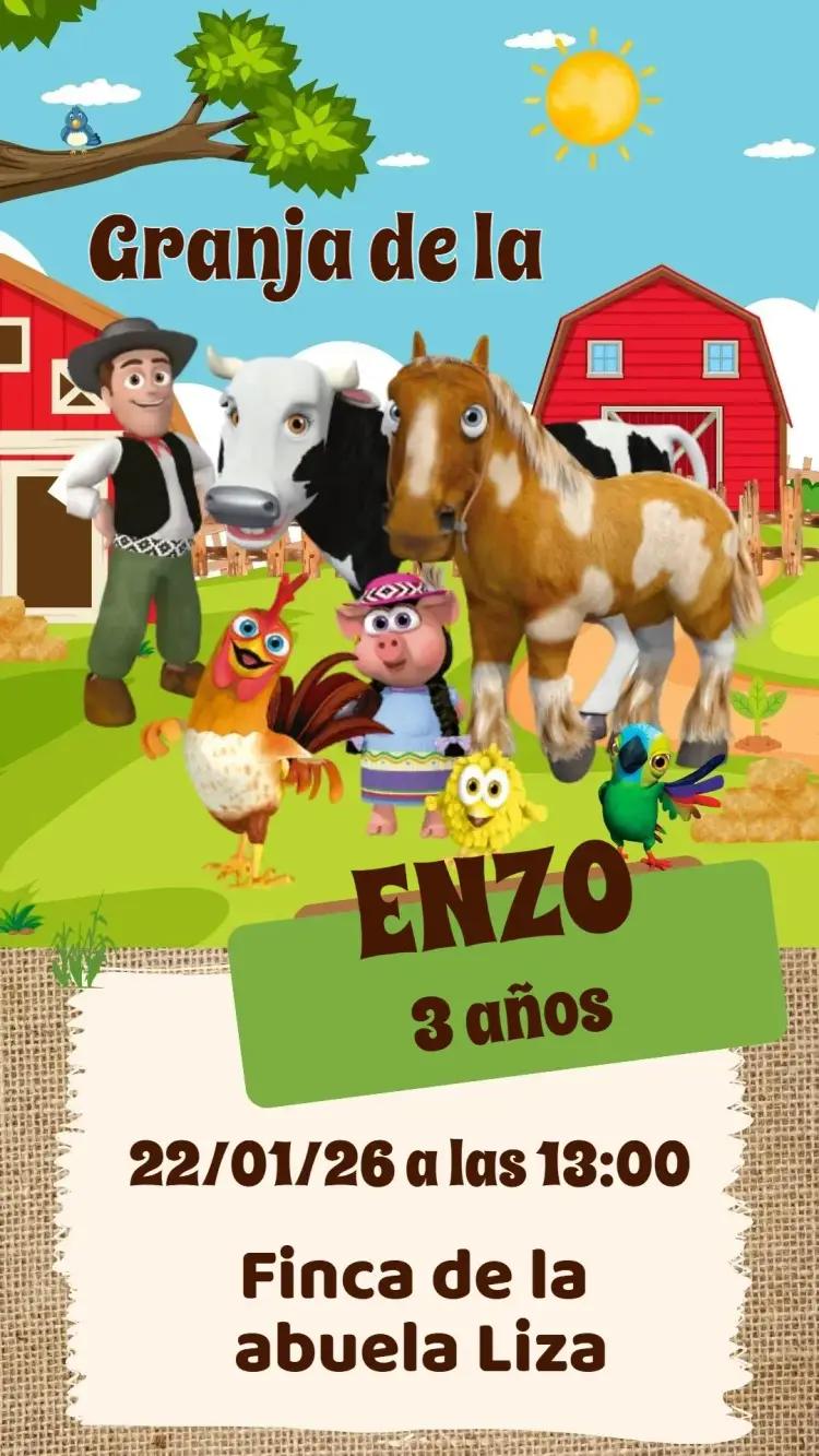 Invitación Granja