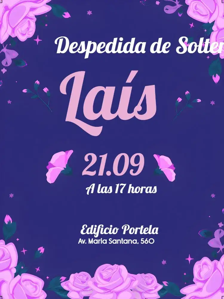 Invitación Despedida de Soltera Floral Amigas – tema Despedida de Soltera floral, moderno, elegante, morado, femenino, relajado
