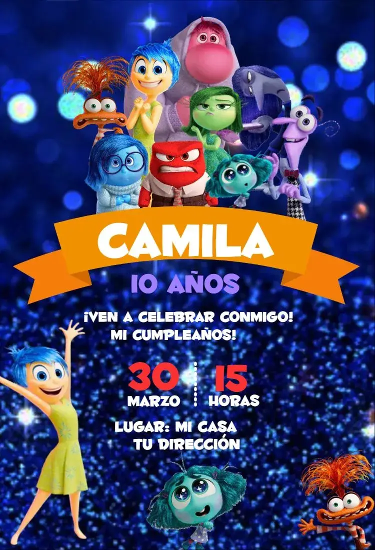 Invitación Divertida Mente 7