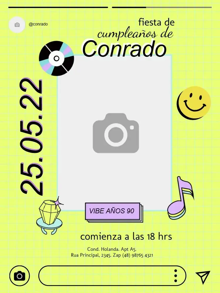 Invitación Fiesta De Musical Redes Sociales Stories