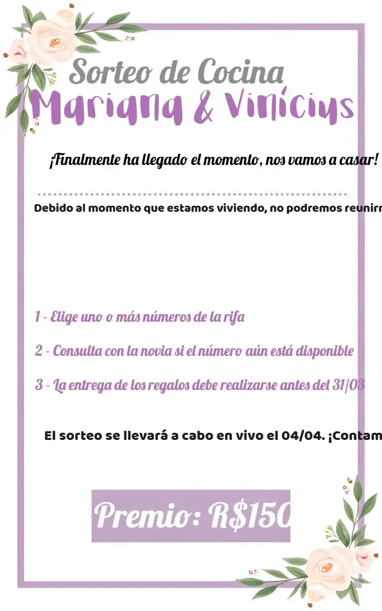 Invitación Té de Cocina Floral Bar