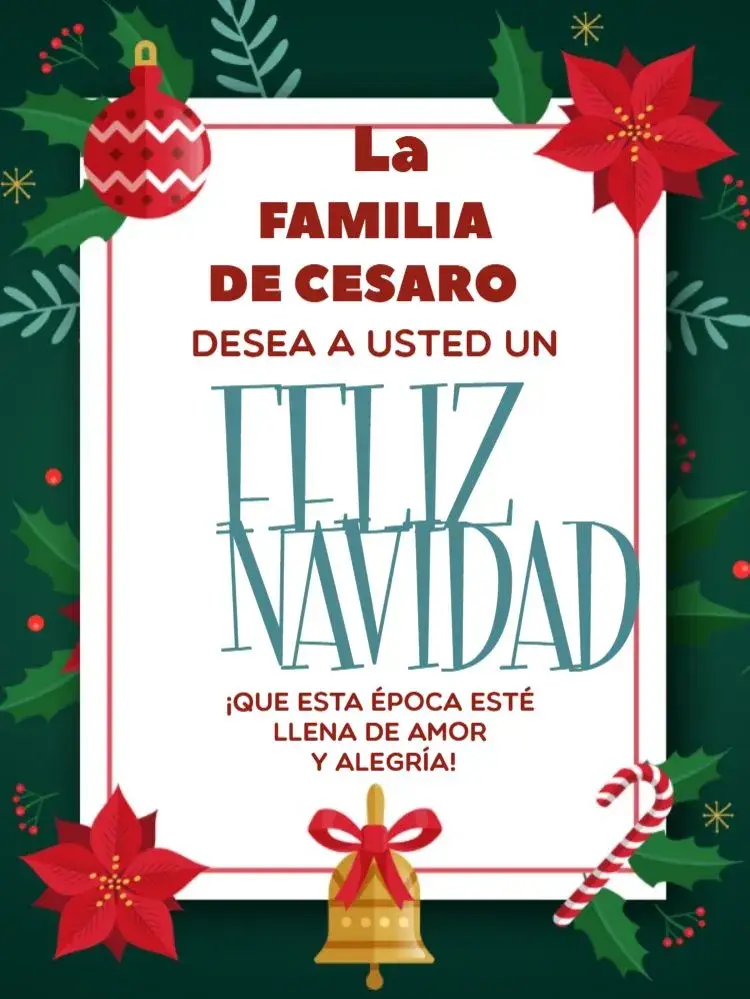 Invitación Tarjeta De Navidad