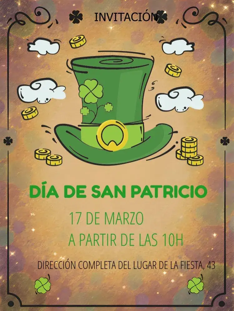 Invitación Día De San Patricio Verde
