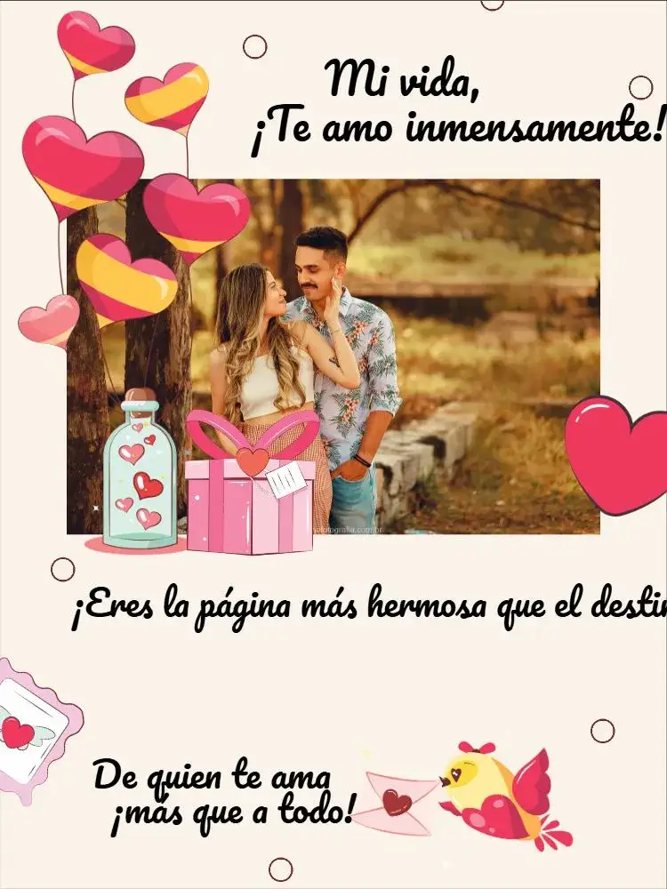 Invitación Tarjeta Día De Los Enamorados Con Foto Felicitaciones – tema Fechas Conmemorativas romántico, colorido, moderno, ilustrativo, divertido, tropical