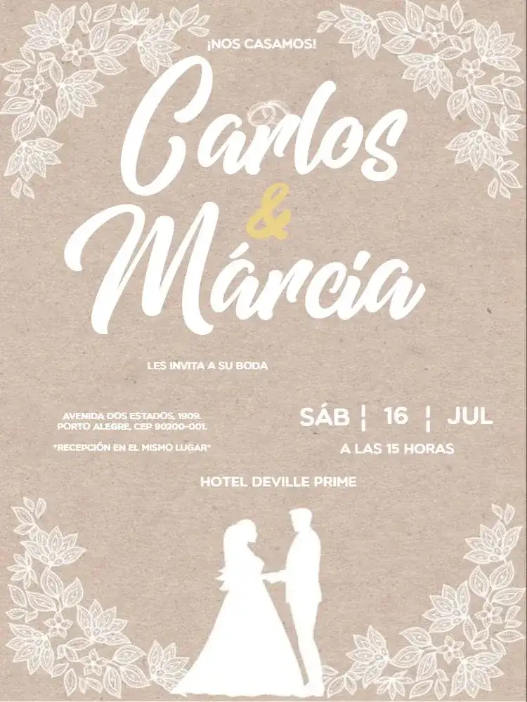 Boda Rústica Para Editar Elegante