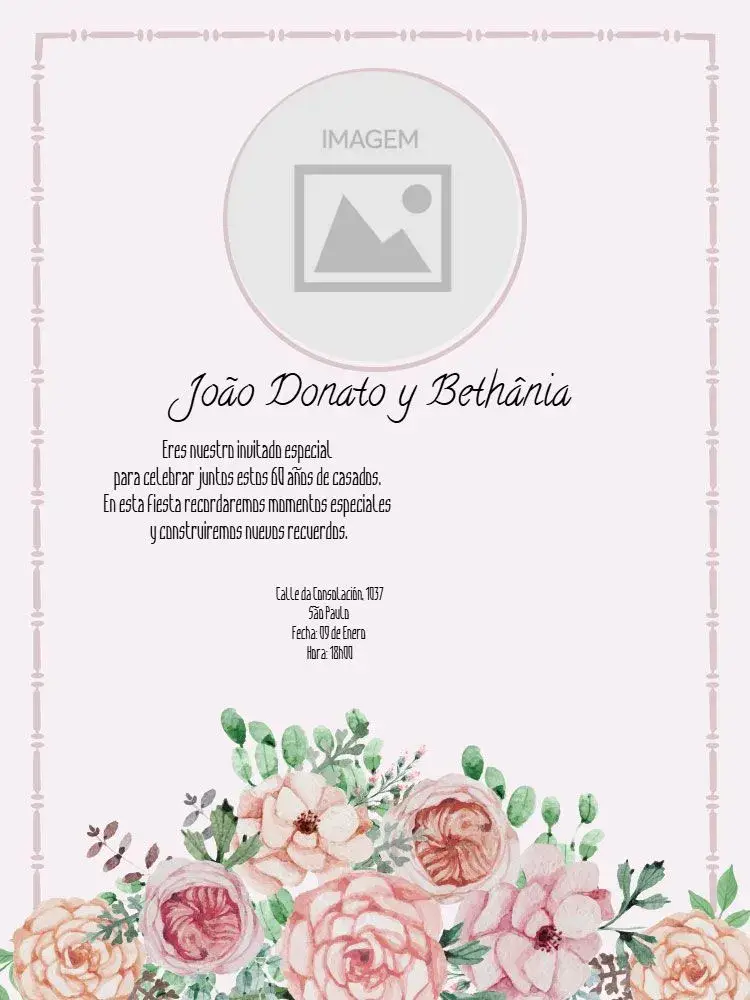 Invitación Bodas De Diamante Arabesco