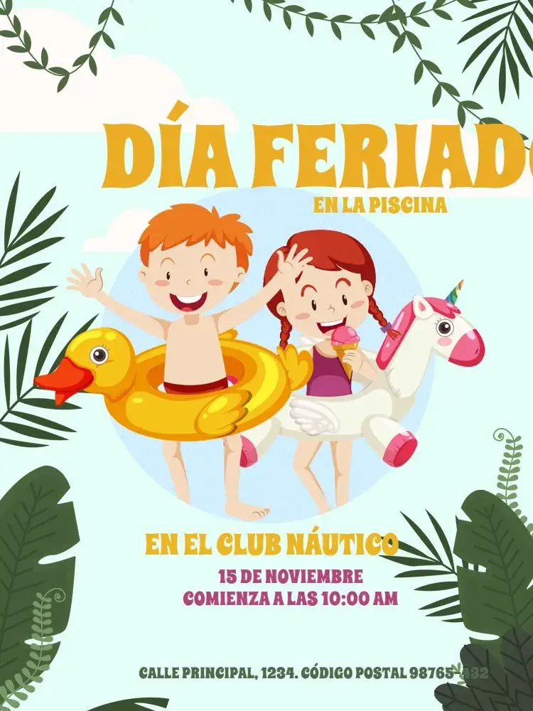 Invitación Tropical Infantil