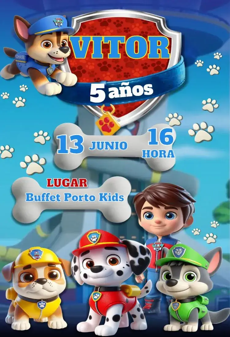 Invitación Digital Patrulla Canina