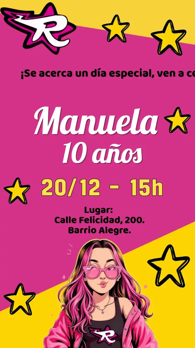 Invitación Invitación digital Emilly Vick - Dos Rosa editable y personalizable