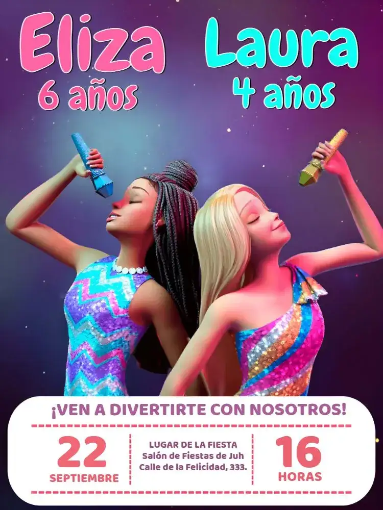 Doble Barbies Rosa