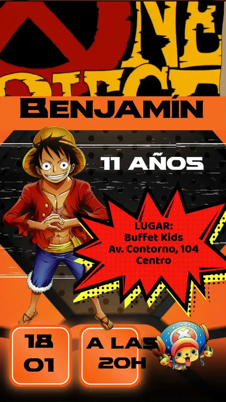 Invitación One Piece