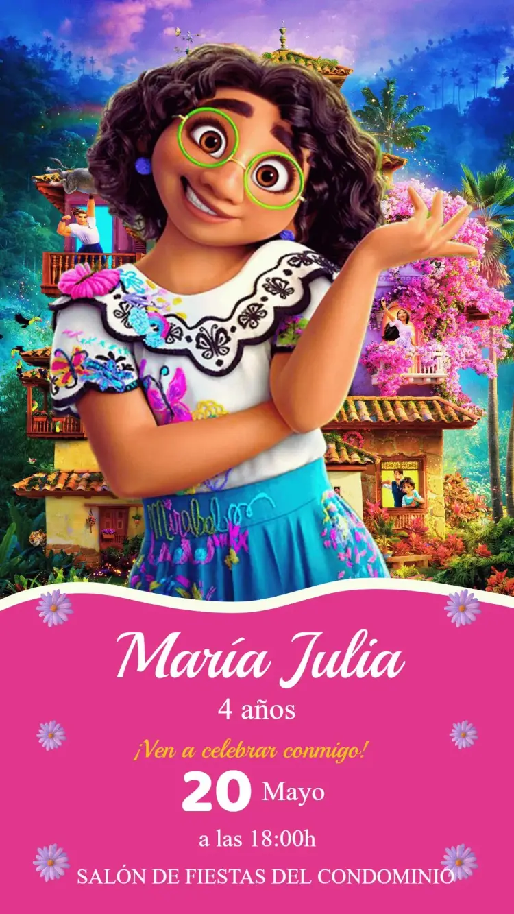 Invitación Cumpleaños Encanto