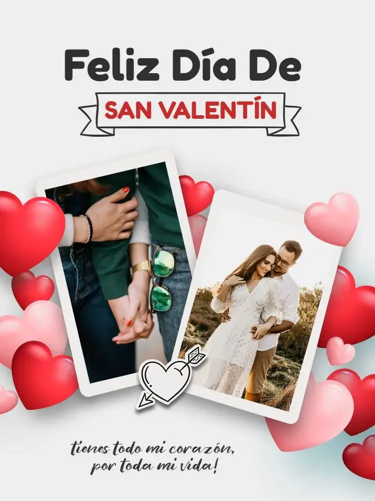 Invitación Tarjeta Día De Los Enamorados Foto – tema Tarjeta romántico, delicado, claro, minimalista, fotográfico