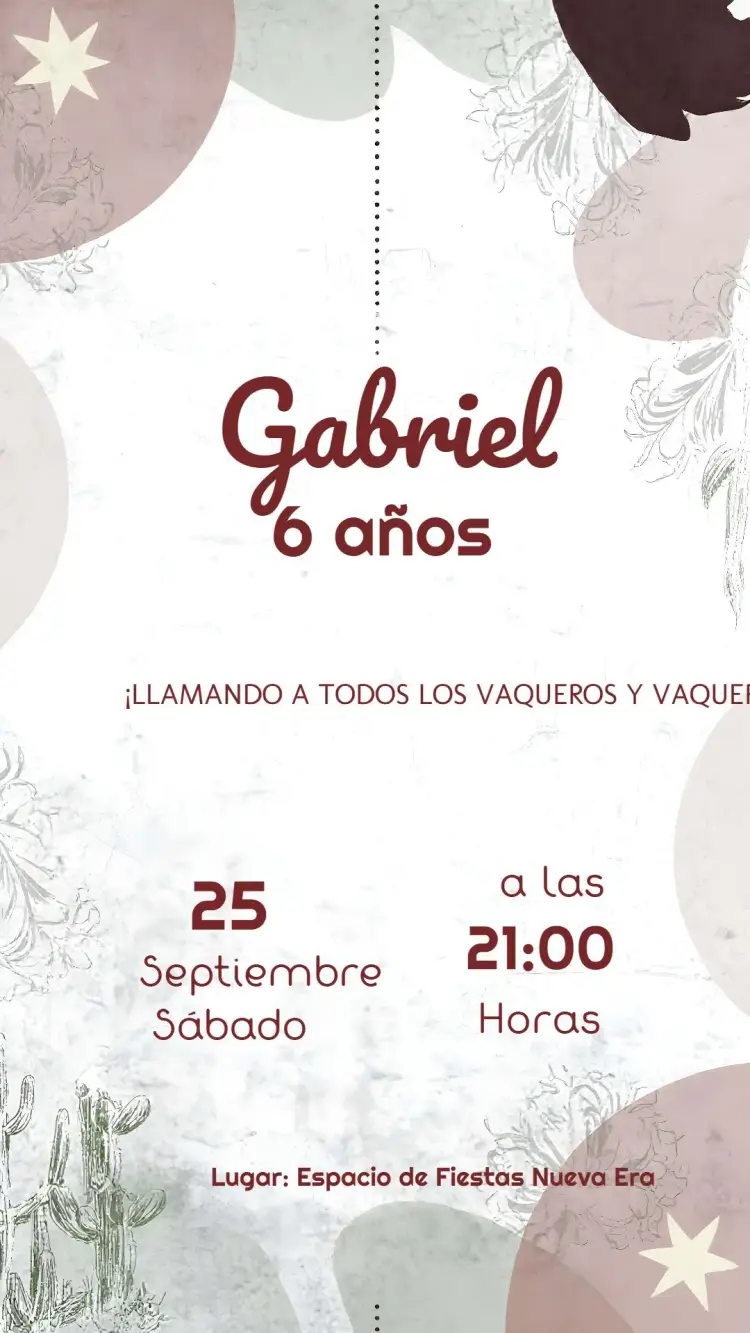 Invitación Vaquero Boyero
