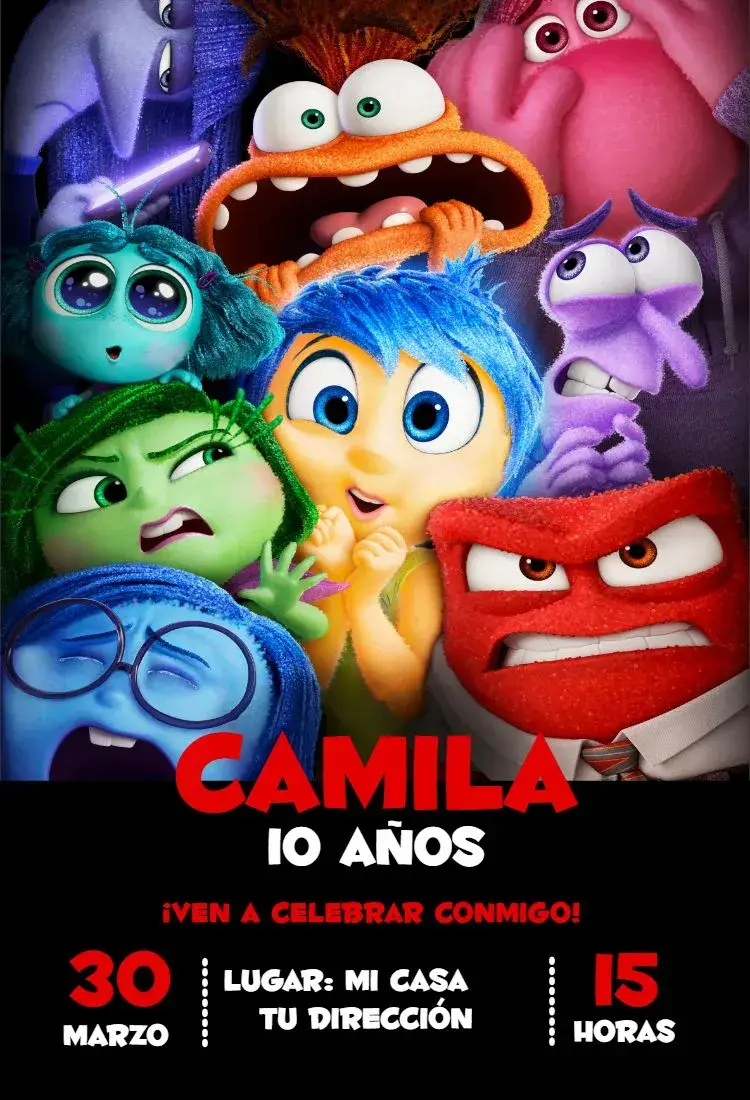 Invitación Divertida mente 2