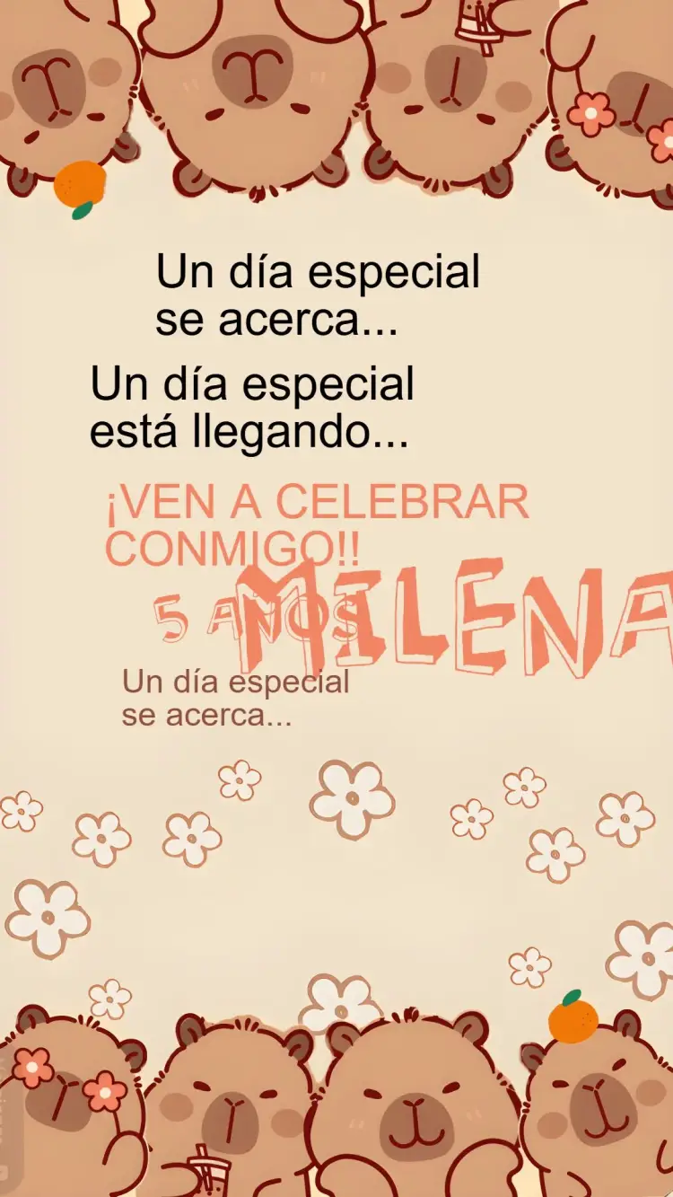 Invitación Animado Capivara Capy