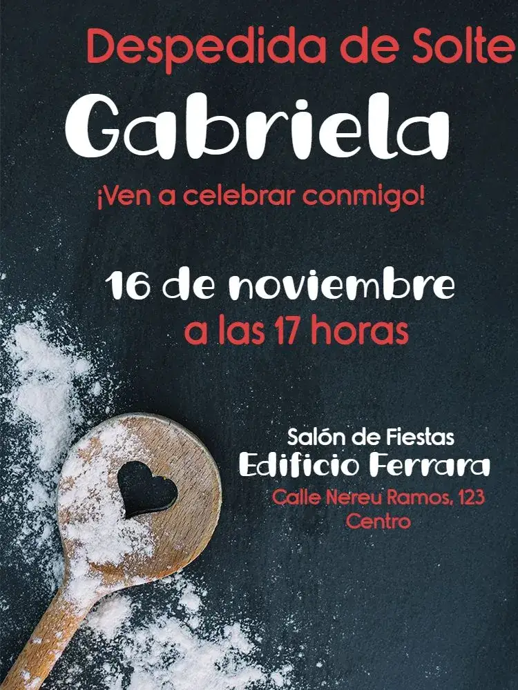 Invitación Despedida de Soltera - Modelo 1 Celebración – tema Despedida de Soltera moderno, acogedor, minimalista, tema de cocina, rústico, vintage