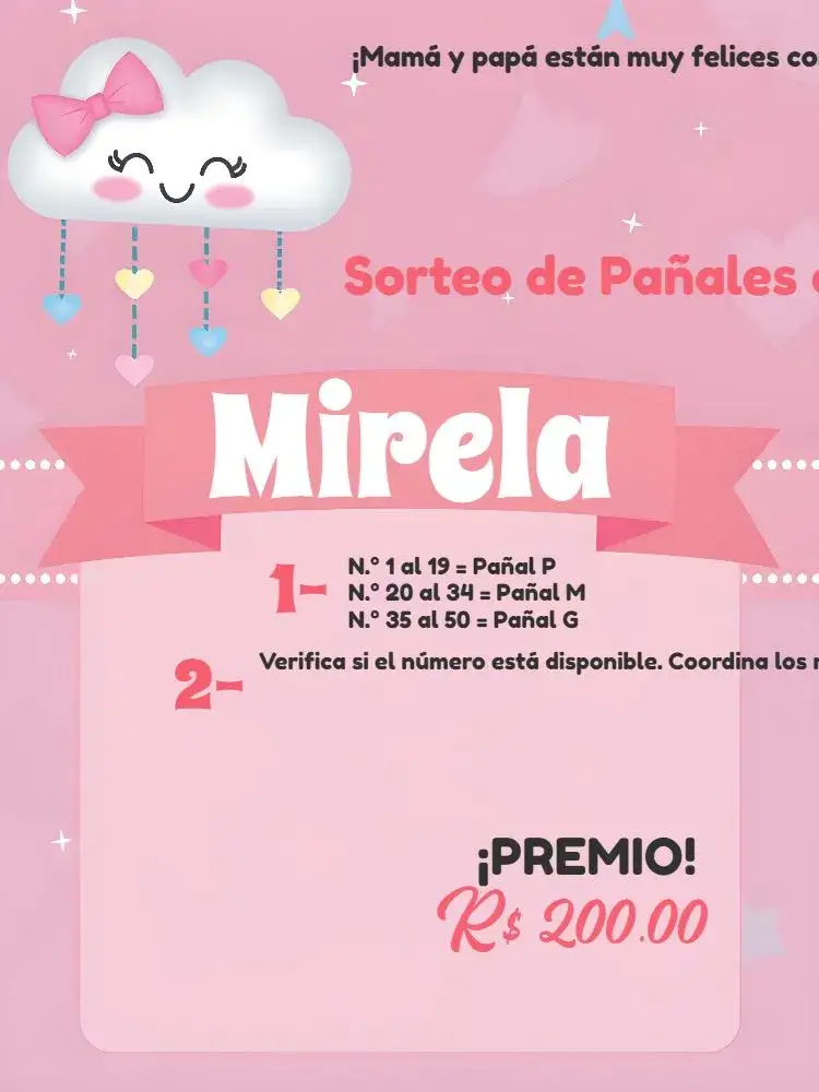 Invitación Té Rifa Lluvia De Amor / – tema Té Rifa rosa, negro, blanco, nubes, corazones, lúdico