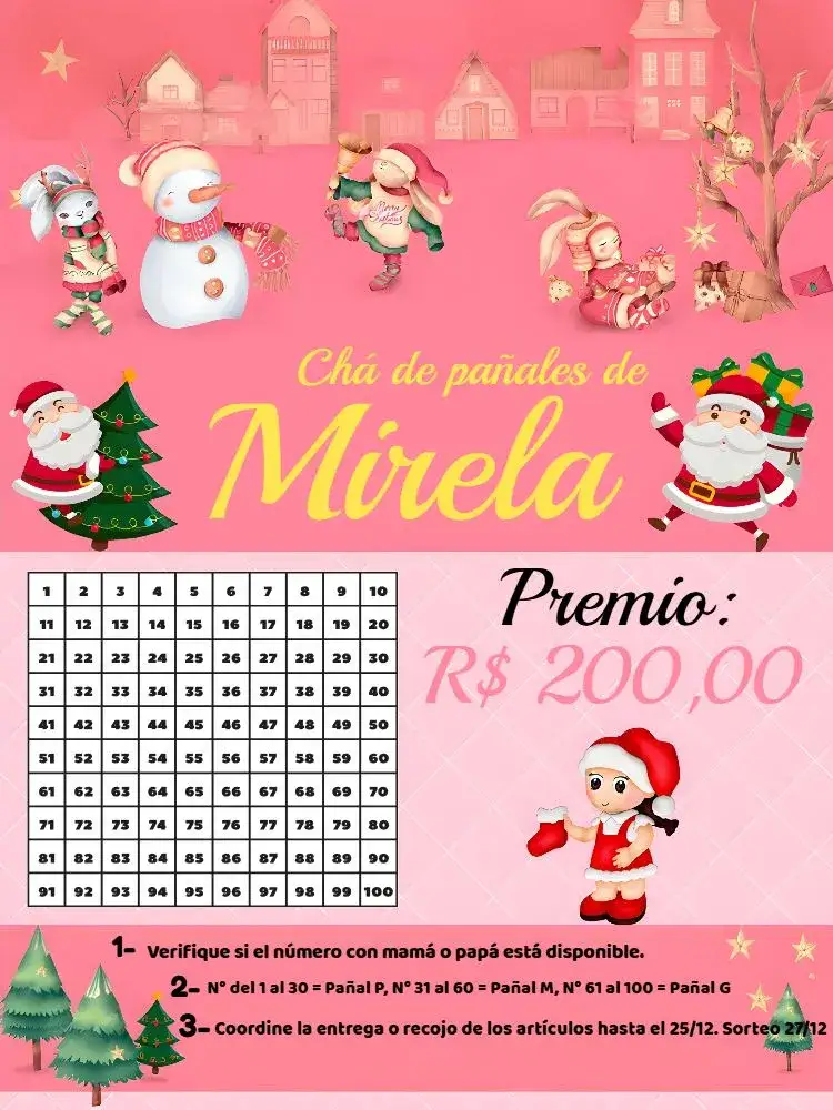 Invitación Té Rifa Navidad Gris – tema Fechas Conmemorativas gris, blanco, rojo, navideño, moderno, festivo