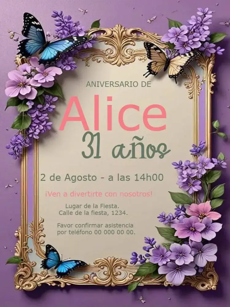 Flores Y Mariposas Para Editar Fiesta