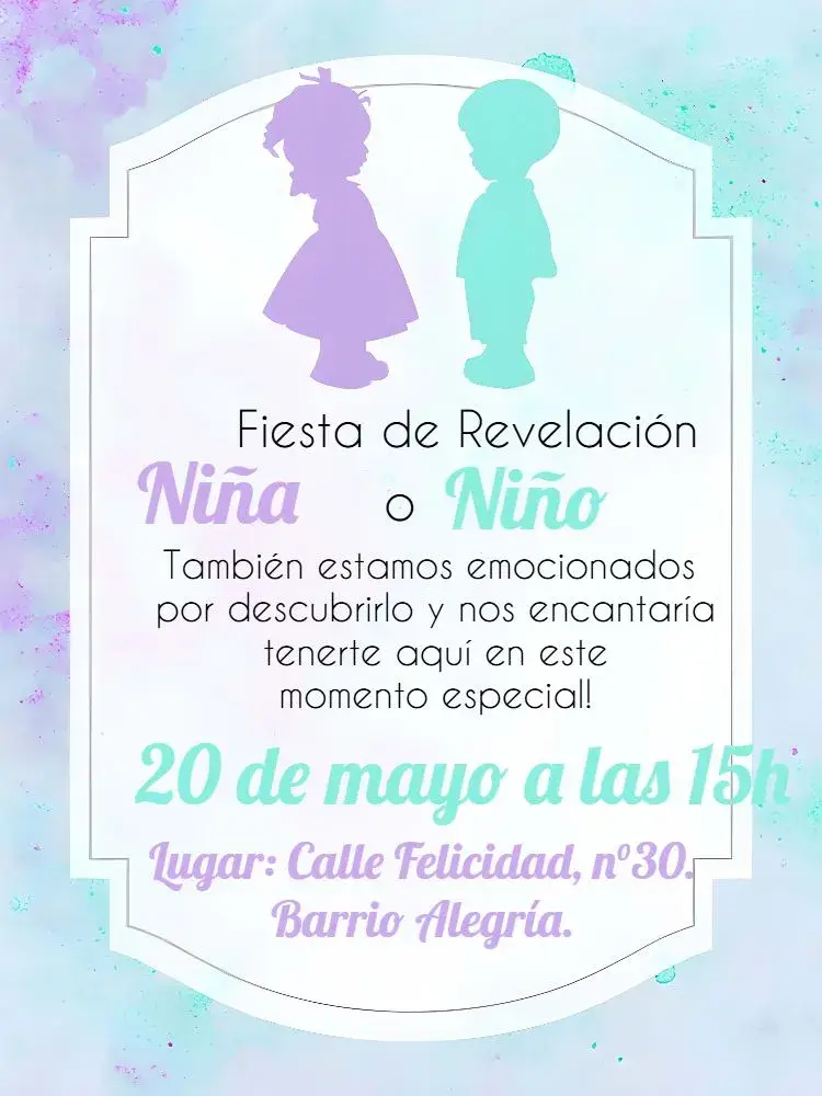 Invitación Baby Shower Boy or Girl Tea