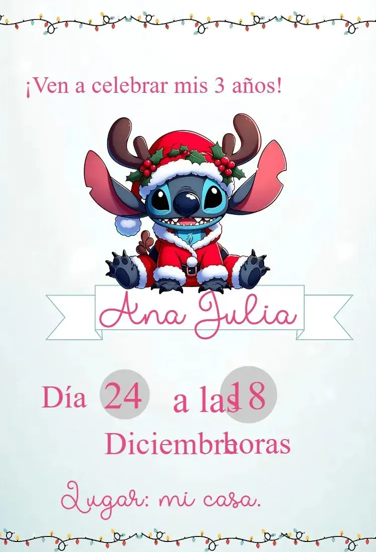 Invitación Stitch