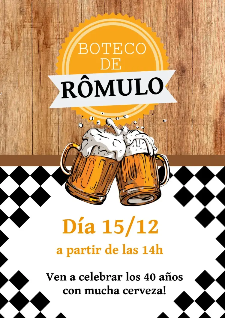 Invitación Boteco Cerveza