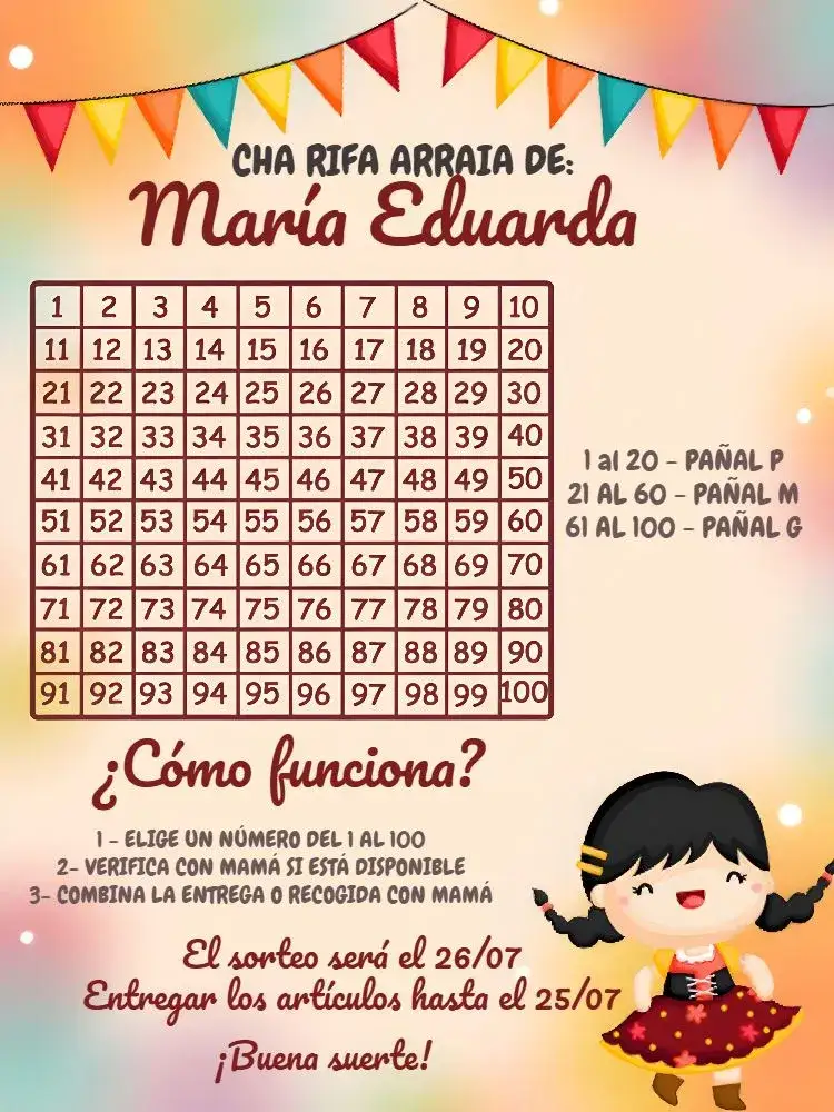 Invitación Baby Shower Yellow Country Tea – tema Despedida de Soltera junino, colorido, festivo, brincadeiras, alegre, vibrante