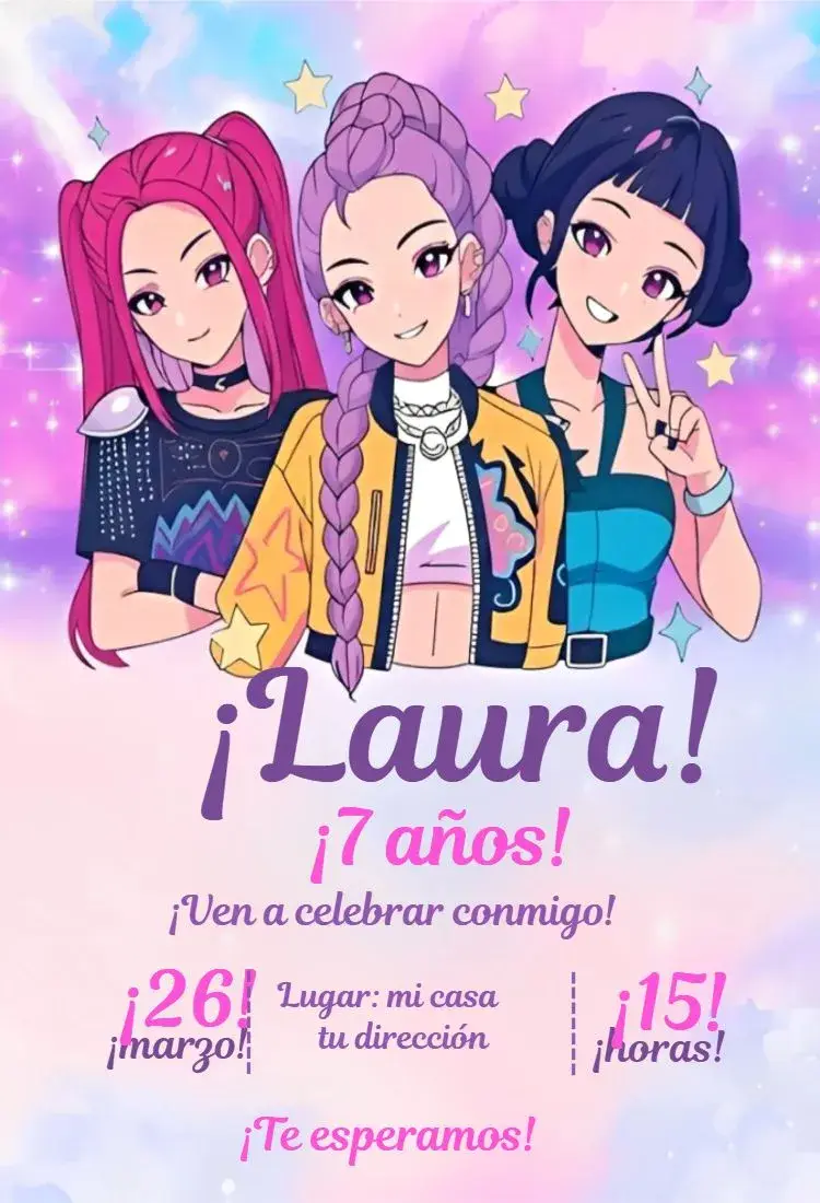 Invitación Guerreras del Kpop 8