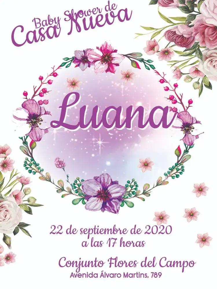 Invitación Despedida de Soltera Regalos – tema Despedida de Soltera floral, púrpura, elegante, moderno, alegre, acogedor