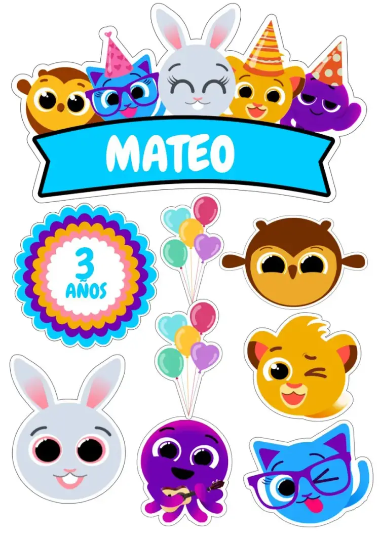 Invitación Topo De Bolo Bolofofos Cake