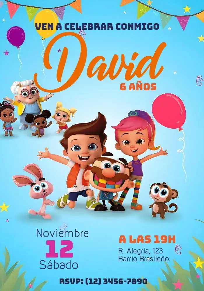 Invitación Juan Comilón Infantil