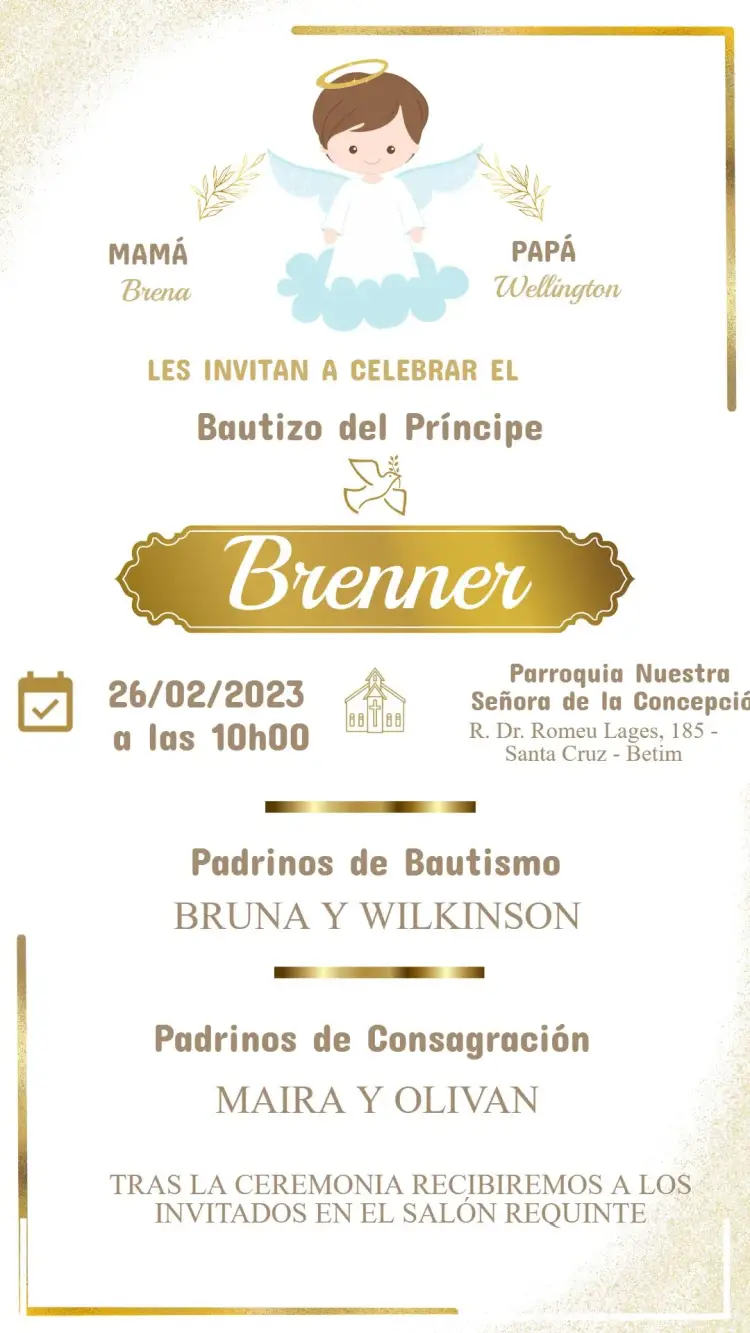 Invitación de Bautizo
