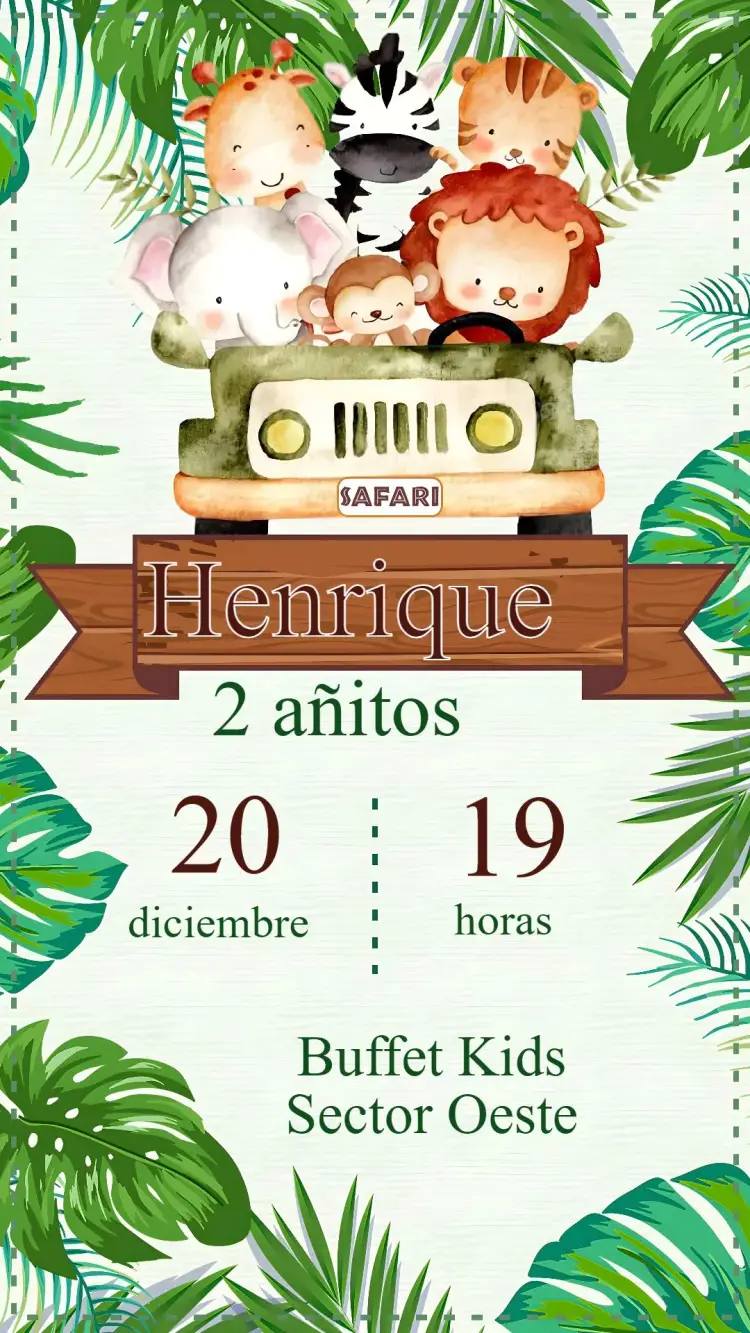 Invitación Safari