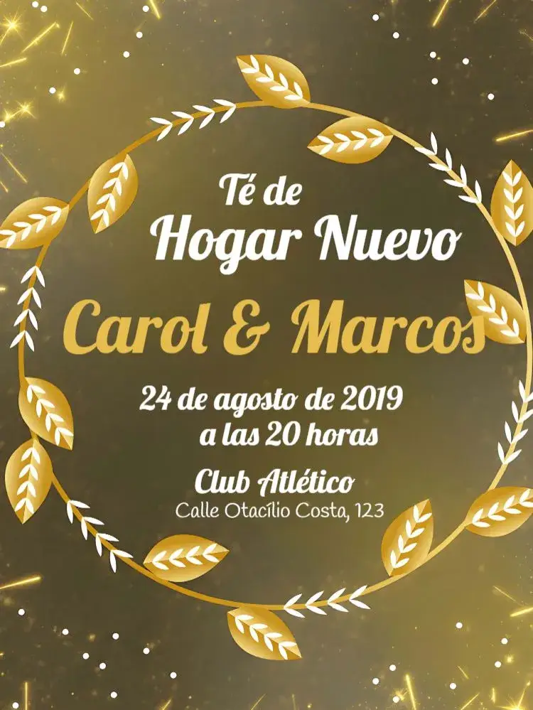 Invitación Té De Casa Nueva Negro