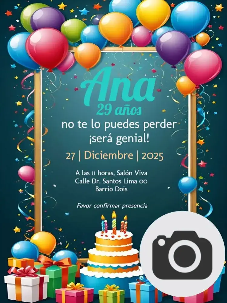 Invitación Con Confirmación de Asistencia Para Editar Whatsapp