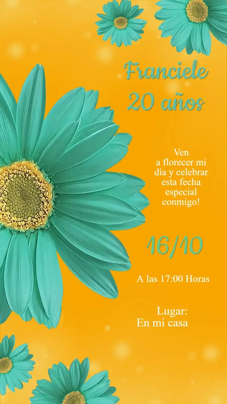 Invitación Invitación Cumpleaños Jardín de las Margaritas – tema Cumpleaños floral, primavera, elegante, natural, delicado, colorido
