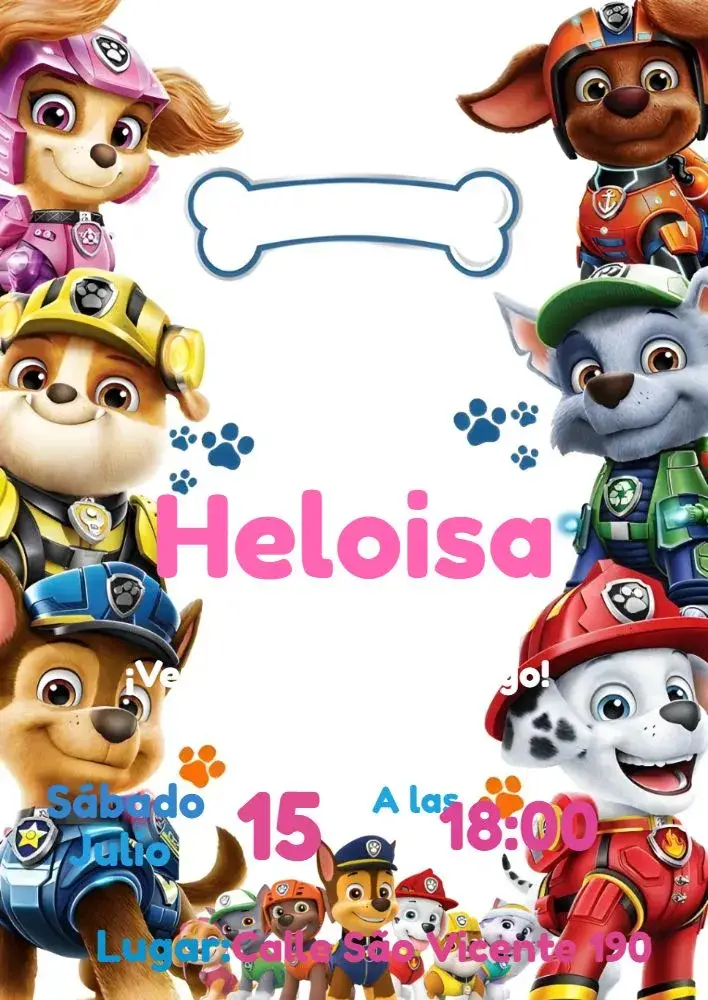 Invitación Patrulla Canina
