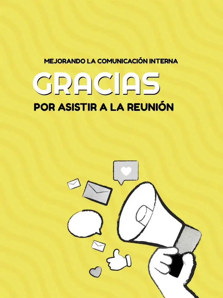 Invitación Tarjeta De Agradecimiento En Reunión Amarillo Gratitud – tema Tarjeta amarillo, divertido, lúdico, moderno, ilustraciones alegres, diseño creativo