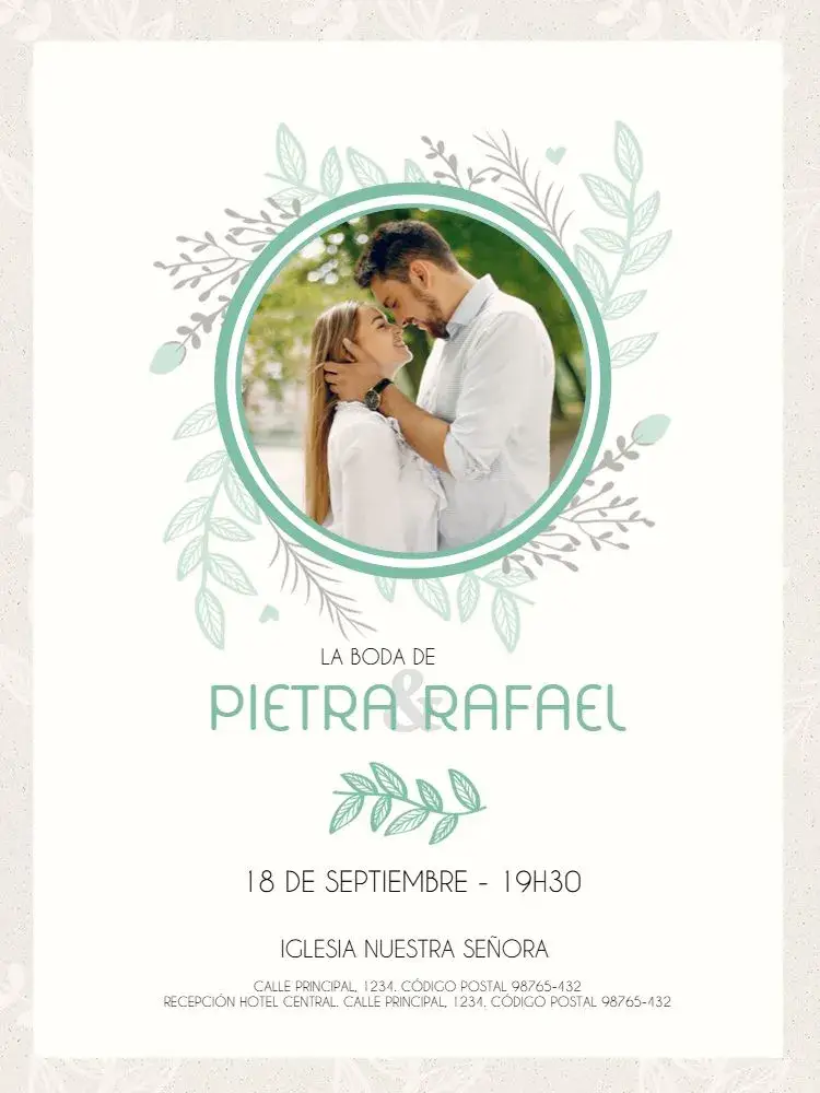 Invitación Invitación Para Boda de Pareja editable y personalizable